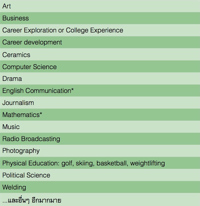 Subject in Gap Year Program